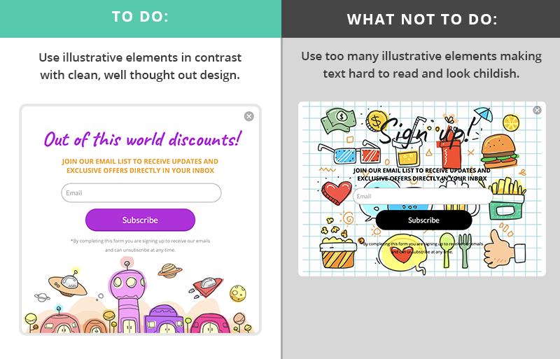 popup design examples