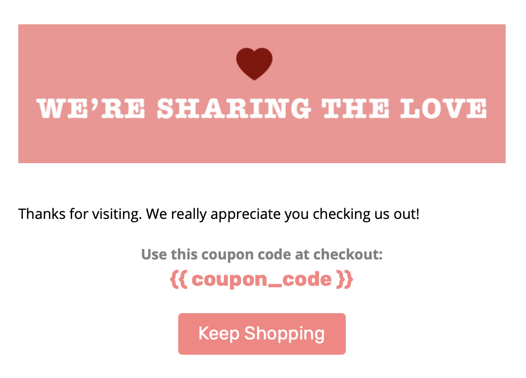 Email Header with Coupon Code