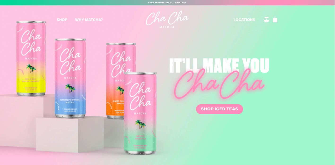 Cha Cha Matcha homepage