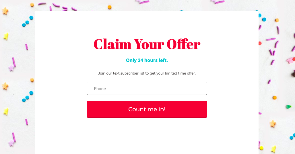 Claim your offer