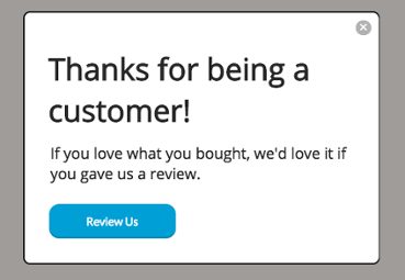 order count targeting review request