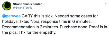 Empathy Wines SMS tweet Gary Vee
