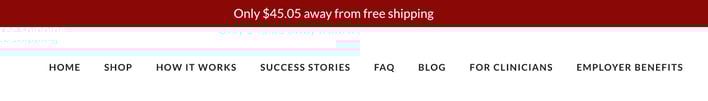 Privy Free Shipping Bar