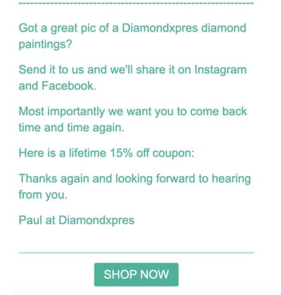 DiamondXPres Social Shopper Email