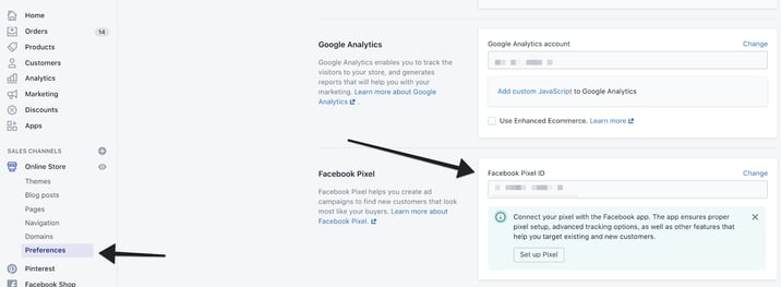 Add Facebook pixel to Shopify store