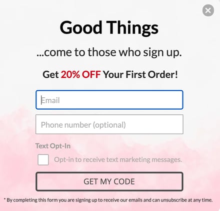 Pippa and Julie Privy Convert Popup Example