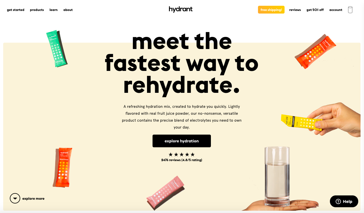 Hydrant home page hero