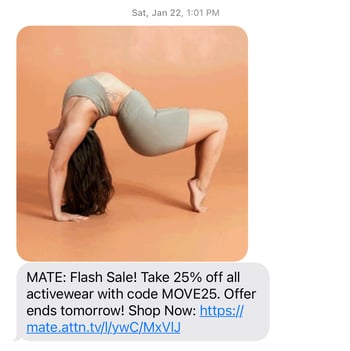 Mate-flash-sale-SMS-example