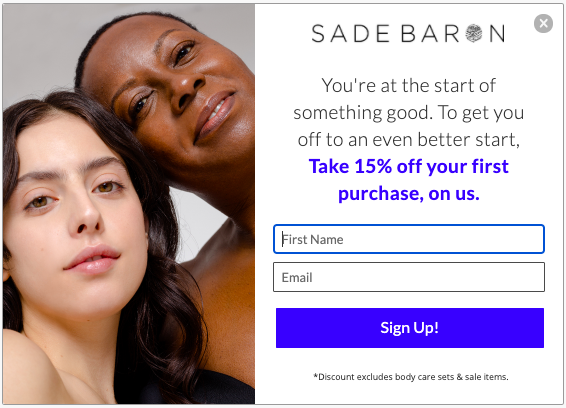 Sade Baron Welcome Campaign