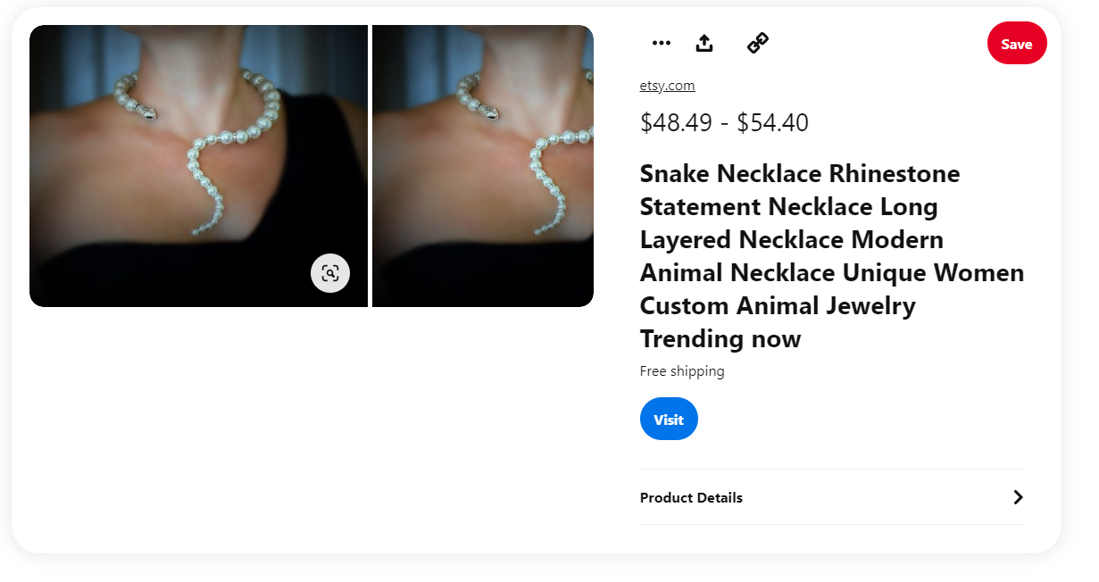 Pinterest Product Pin example