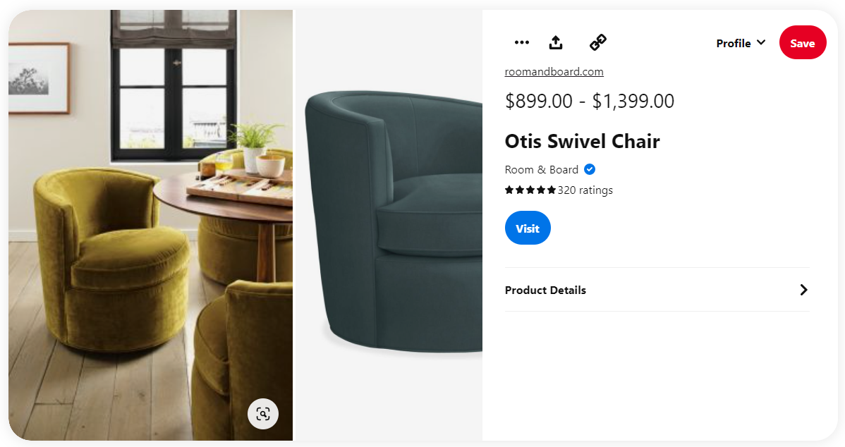 Pinterest Verified Pin example