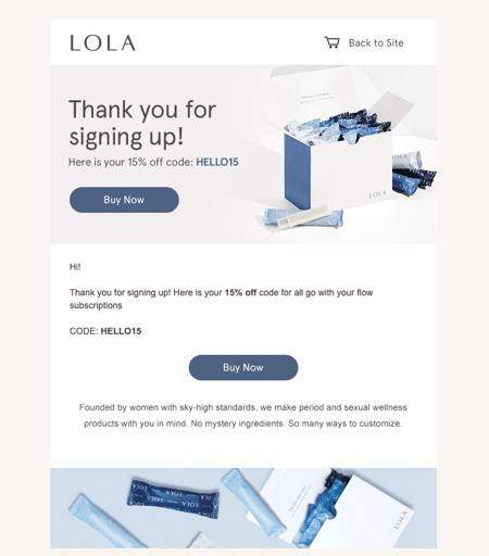 Lola Welcome Email 2