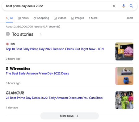 Prime Day 2022 Search Results