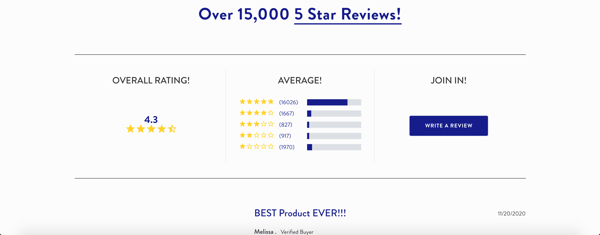 Native reviews example