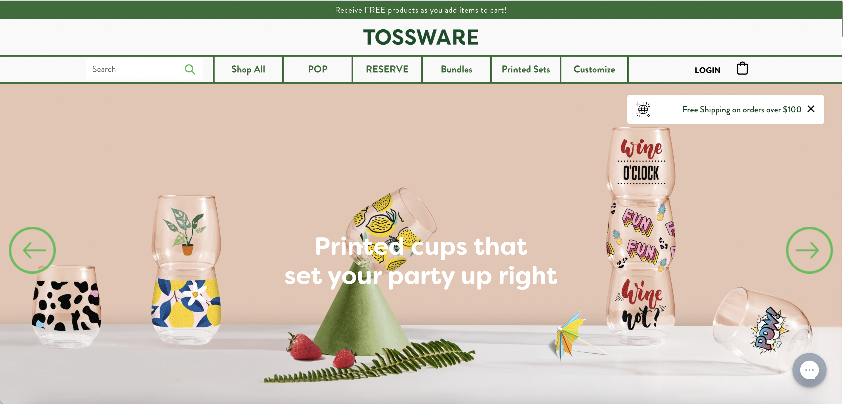Screenshot from Tossware's website