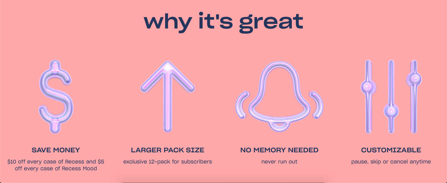 Recess subscription email example 2