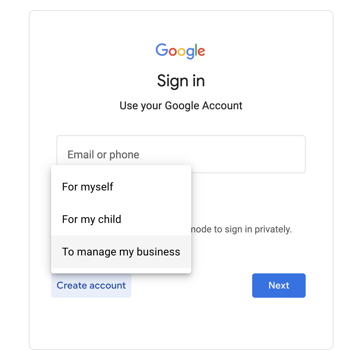 How to sign up for a Google account for your business