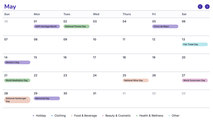 May 2023 Ecommerce Holidays