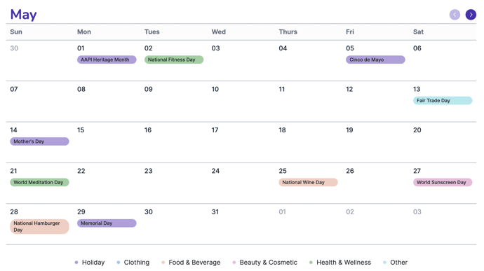 May 2023 Ecommerce Holiday Calendar