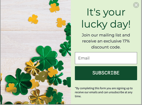 St Patricks Day Popup Template