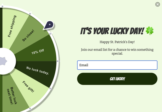 St Patricks Day Spin to Win