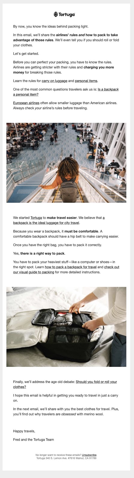newsletter email example