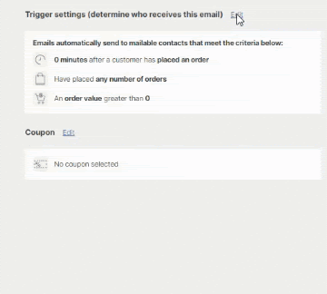 Update your trigger settings in Privy 2