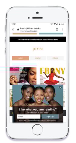 Display Mock Ups_Urban Skin RX Case Study_Mobile Flyout