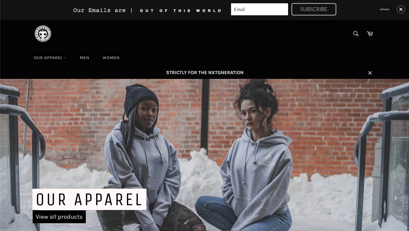 NXGeneration Clothing_Bar Example
