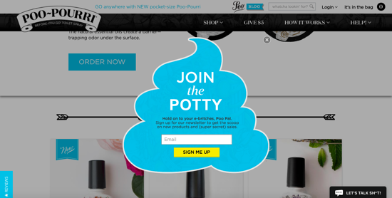 Popup campaign example