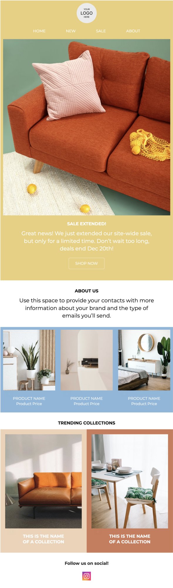 sale extension email template