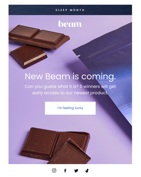 Beam teaser email example