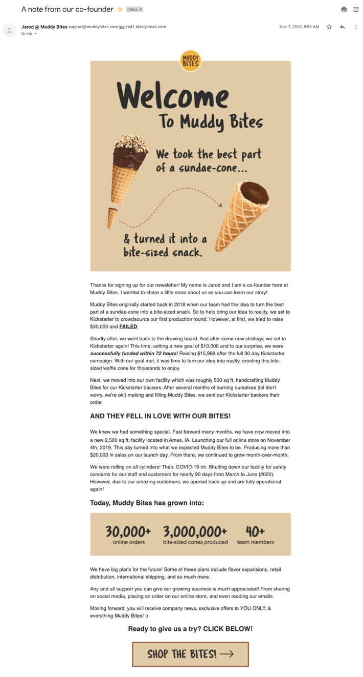 Muddy-Bites-welcome-email