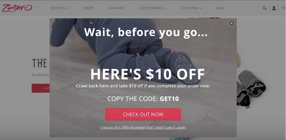 email capture pop up