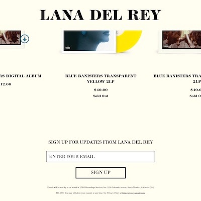 Lana Del Ray <br>Official Store</br>
