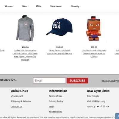 USA Gynmastics <br>Merch</br>