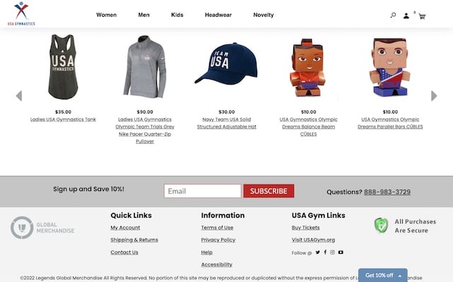 USA Gynmastics <br>Merch</br>