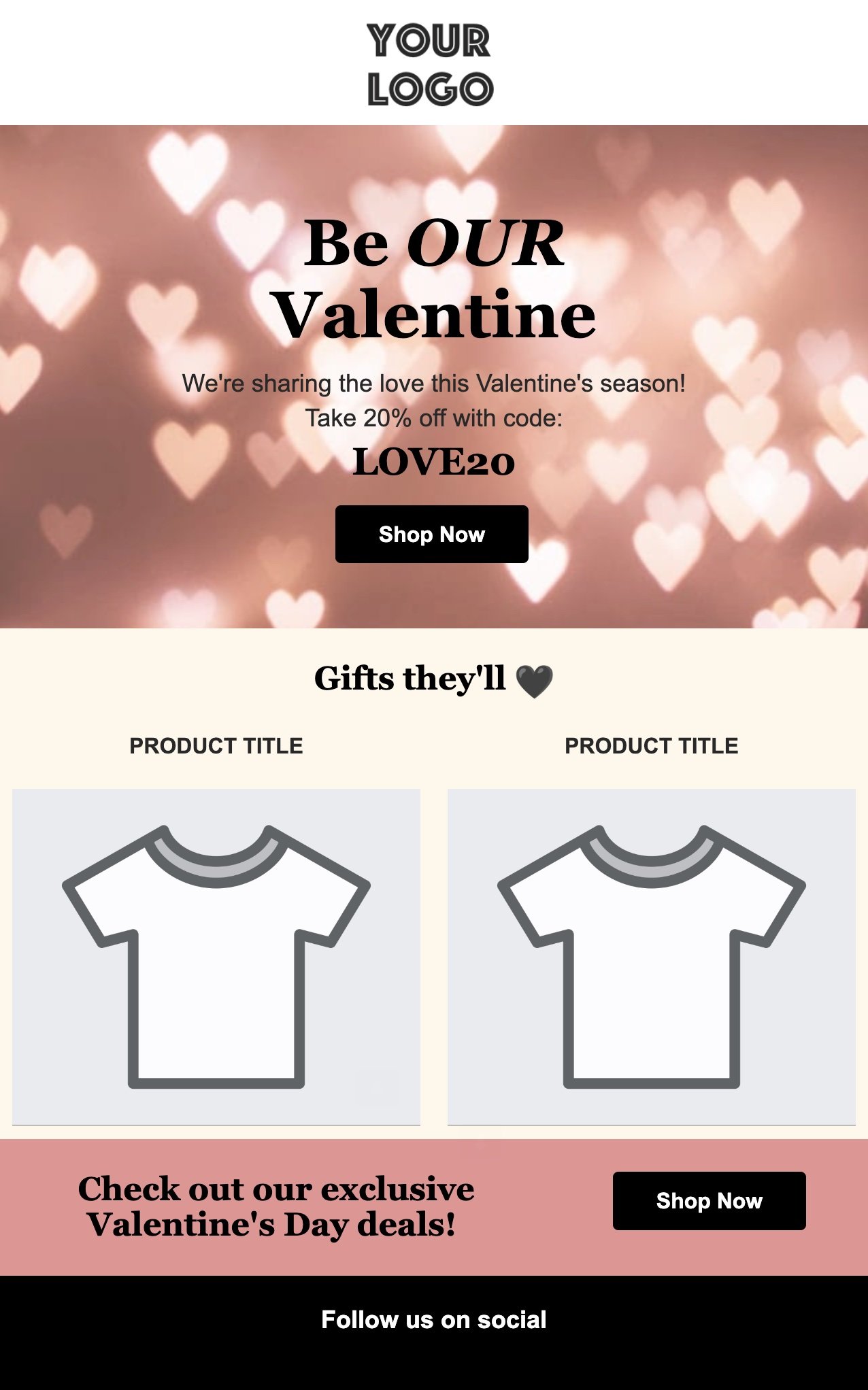 valentines day email template 2