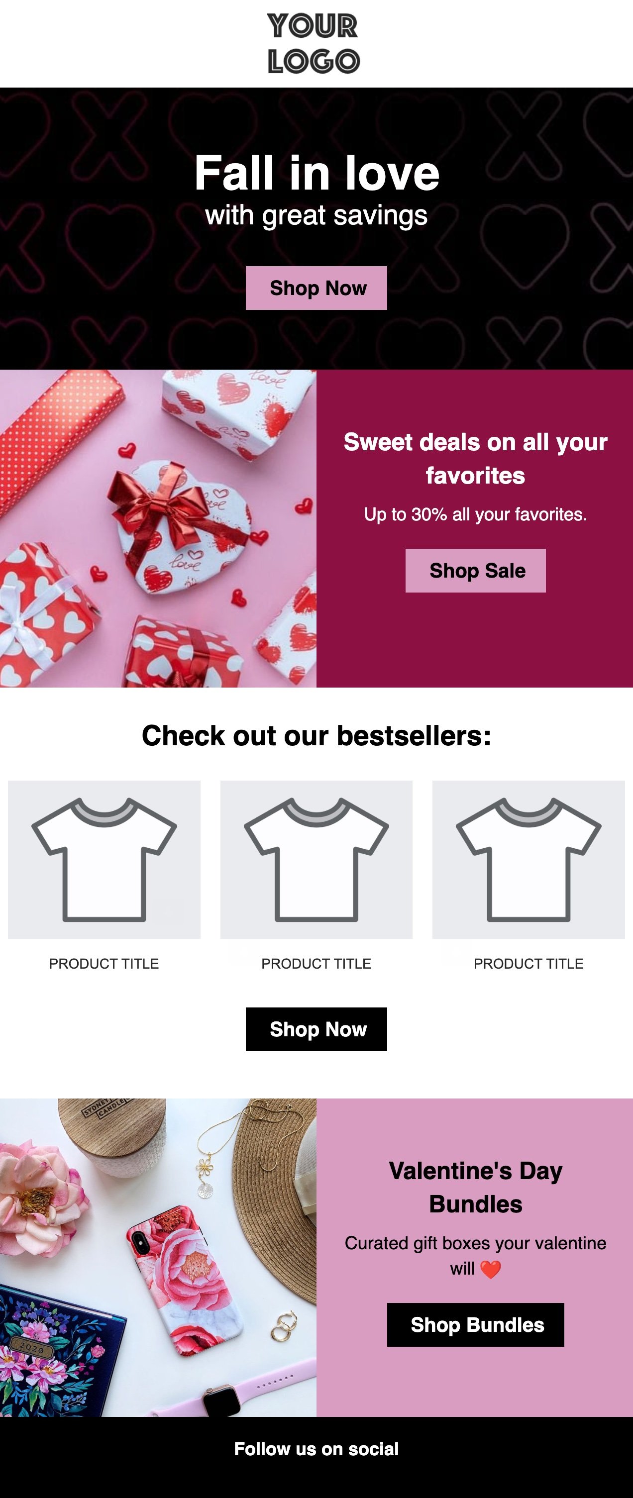 valentines day email template